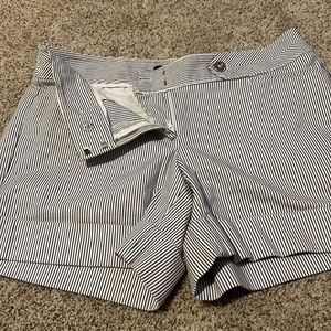 Black and white striped short